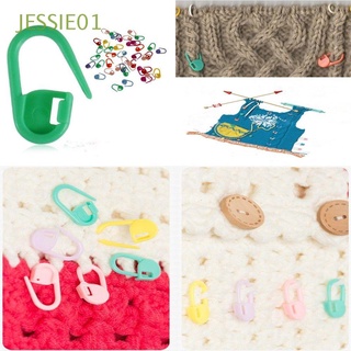 jessie01 100pcs marcadores titular de alta calidad clip de aguja de bloqueo puntada nueva mezcla color mini tejer plástico artesanía crochet/multicolor