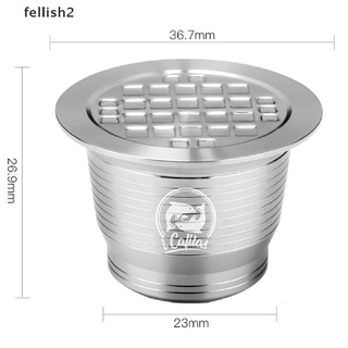 [fellish2] cápsula de café recargable pod espresso filtro de café manipulable para nespresso machin mf
