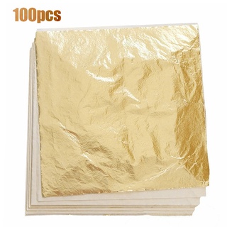 100 hojas de composición de hojas de oro Kit para artes doradas hojas puras WeCynthia
