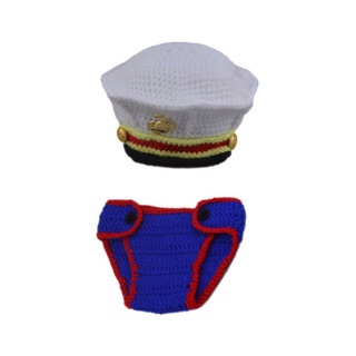 gaea* Baby Crochet Photography Props Newborn Photo Cool Boy Costumes Infant Clothing