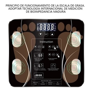Bascula Digital Electrónica De Baño Calcula Grasa Corporal (4)