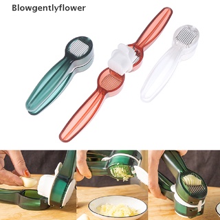 blowgentlyflower 2 en 1 prensa de ajo prensa exprimidor masher picadora manual herramienta de cocina bgf