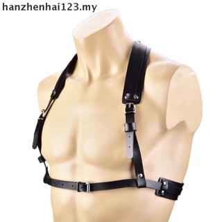 [hanzhenhai123] arnés de cuero Punk para hombre, cinturón de Bondage, color negro, Cosplay, cinturones eróticos (5)