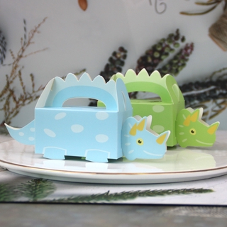 30 piezas de caja de dulces con forma de dinosaurio de dibujos animados caja de dulces creativa decoración de fiesta de cumpleaños para niños
