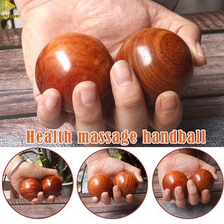 1 par de bolas de madera fitness masaje estrés relajación cuidado de la salud agarre de mano ejercicio