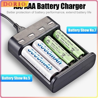 Mejor descuento para usted! 4 ranuras de carga rápida inteligente AA/AAA recargable USB cargador de batería (1)