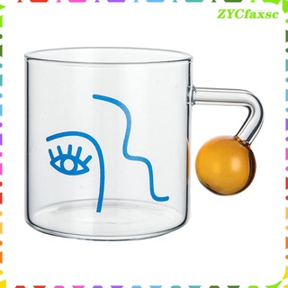 taza de vidrio de café, taza de vidrio de borosilicato transparente para capuchino, café, té, leche, cerveza, jugo de agua