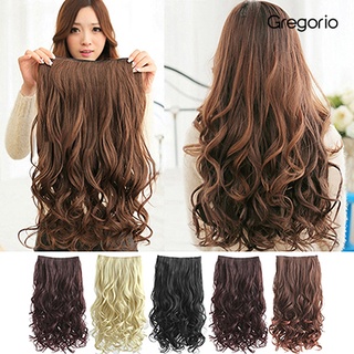 GREGO Women Beauty Full Head Clip Curly Wavy One Piece Hair Extension Wig