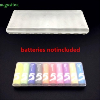 AUGUSTINA Useful Storage Boxes Portable Container Holder AA Batteries for 10Pcs AA Durable Plastic Battery Case Cover/Multicolor