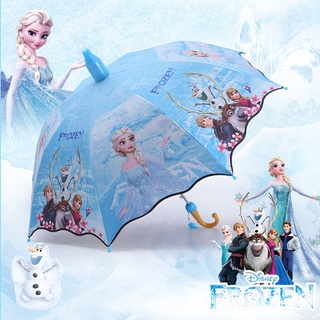 Dibujos animados Frozen Elsa Anna Sophia castillo paraguas automático vinilo protector solar protección UV paraguas escolar para niños niños y niñas