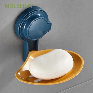 MULBERRY Creativo Caja de jabón Sin perforaciones Caja de drenaje Jabonera Bandeja de|Montado en la pared Familiar Cuarto de baño Jabonera/Multicolor
