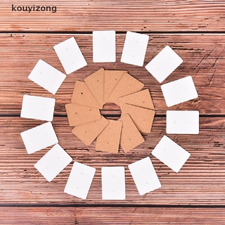 [kouyi2] 100 piezas pendientes en blanco para orejas, tarjetas, etiquetas colgantes, papel kraft, joyería mx31