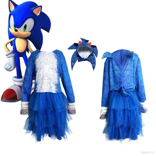 Sonic The Hedgehog Cosplay Disfraz De Para Niños Niña Ropa De Fiesta De Halloween Necesidades De Juego De Rol