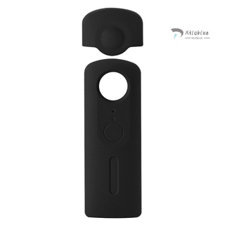 Andoer - funda protectora de silicona para cámara con tapa de lente para cámara Ricoh Theta V de 360 grados