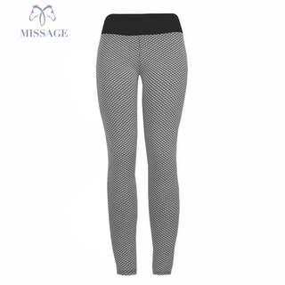 Cintura alta Yoga pantalones de las mujeres Leggings Fitness adelgazar entrenamiento pantalones (M) (2)