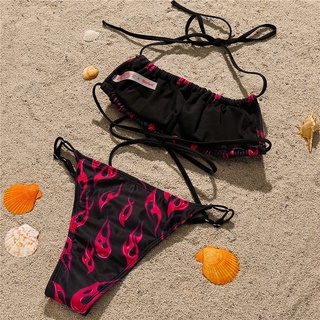 Bikini de playa de verano con estampado Sexy bikini traje de baño para mujer Tc43B4E5F.Br (8)