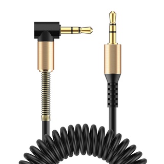 quiyar - Cable de Audio para auriculares, ángulo recto macho a macho, 3,5 mm, Cable auxiliar