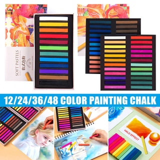 Soft Pastel Set Square Pastels Chalks Square Artist Pastel Set Box of 12/24/36/48 Assorted Colors