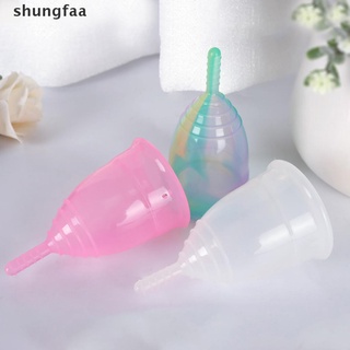 shungfaa multicolor suave copa menstrual de silicona femenina higiene período taza reutilizable mx