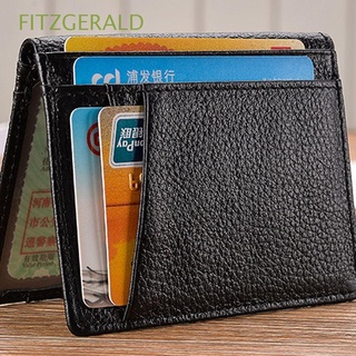 fitzgerald bolsa de tarjetas de crédito titulares delgado de cuero genuino de los hombres cartera pequeña para la licencia de conducir bifold monedero de negocios cartera con 8 ranuras para tarjetas suave super slim/multicolor
