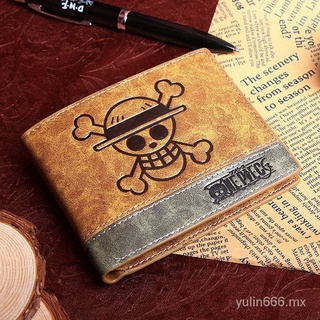 YL🔥Stock listo🔥Anime One Piece Monky D Luffy - cartera corta para hombre