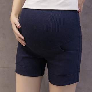 Leggings De Algodón Elástico Casual Para Mujer/Pantalones Cortos De Maternidad De Color Sólido (9)