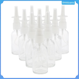 [xmabannx] 10 botellas vacías de vidrio recargable Nasal pulverizador fino bomba de niebla viales 30 ml traje para maquillaje agua Perfumes aceites esenciales