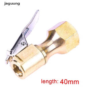 jaguung recto latón neumático inflador válvula vástago conector de aire chuck bloqueo en clip oro mx (6)