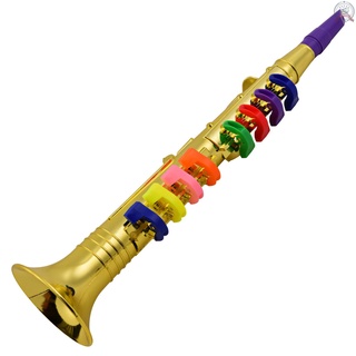 instrumentos musicales de viento clarinete para niños pequeños clarinete de oro metálico abs con 8 llaves de color