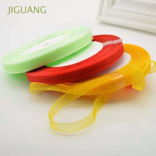 jiguang cintas de 50 yardas de envoltura de ropa de costura organza cinta de boda fiesta diy 12 mm tela de cumpleaños satén cinta/multicolor