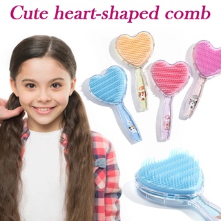 Head Massage Cute Love Comb Anti-Static Bristle Needle Meridian Hairdressing Comb Pointed Round Head