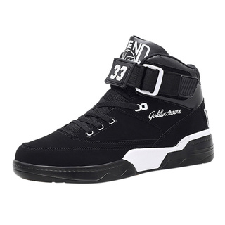 ♛fiona01♛ Fashion Men's Breathable High-Top Sneakers Slip Wear-Resistant Basketball Shoes (2)