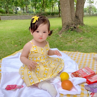 Vestido de niña verano coreano bebé flor Correa Floral falda bebé pequeña Margarita delgada Vestido de playa sin mangas