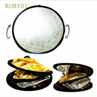 RORY01 Estudio fotografico Reflector de luz de disco Plegable Disco de fotos Reflector de fotografía 24 &quot;/ 60cm Portátil Redondo 2 en 1 Accesorios para cámaras Agarre Difusor de flash