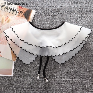flechazotoy| collar falso de encaje para mujer, hombro nuboso, cuello falso, cuello desmontable