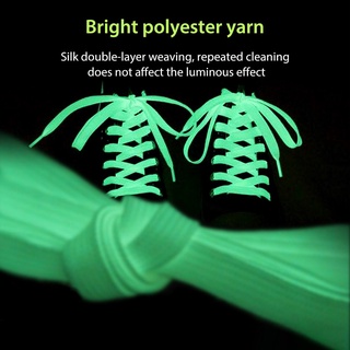 al nueva moda luminosa cordones atléticos deporte plano zapatos cordones brillan en la oscuridad color noche fluorescente cordones 100 cm