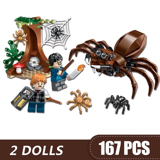 167PCS Pequeños Bloques De Construcción Ladrillos Compatibles Lego Magic Harry Potter Aragog's Lair Juguetes Para Niños Niñas Regalo Modelo Conjunto DIY (1)