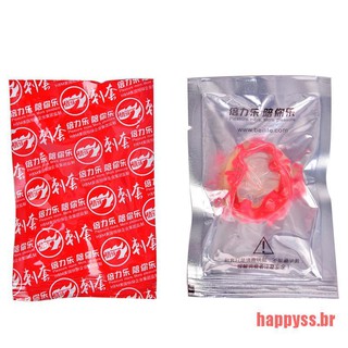 Haptron 3 pzs con punta recta con eslabones de Condom-punto G-Thorn Latex lubricada (6)