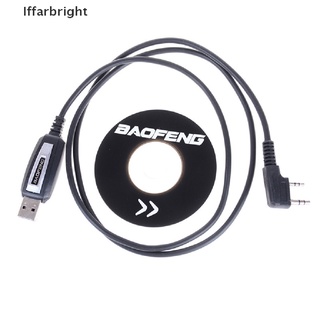 [Iffarbright] 1Set USB 2Pin Cable De Programación Con CD De Software Para Radios Baofeng UV-5R BF-888S .