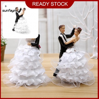 sunfa figuras de boda ligeras románticas de resina para parejas de boda figuras encantadoras para fiesta