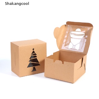 [skc] 8 cajas de regalo de galletas de papel kraft de navidad, caja de caramelos, bolsas de embalaje de alimentos, shakangcool (7)