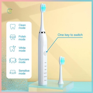 prometion sonic cepillo de dientes eléctrico oral masaje 5 modos 4 velocidades usb recargable cerdas suaves cepillos de dientes de viaje