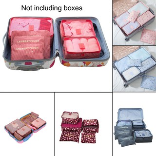 6pcs cubos bolsa de almacenamiento de viaje equipaje mal organizador maleta hogar armario armario armario armario (1)