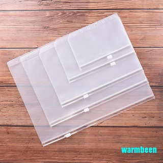 Warmbeen 1Pcs A5 A6 PVC carpeta de presentación de productos titular de la tarjeta bolsa de cremallera recibir bolsa