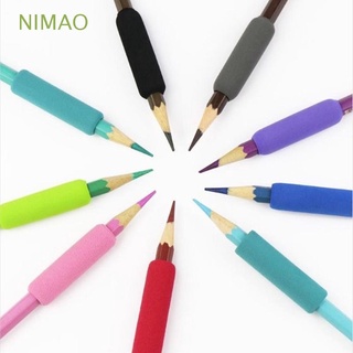 NIMAO Assorted Colors Pencil Grips Classics Soft Foam Pencil Cover School Stationery Students Comfort 10Pcs 1.5-inch Writing Aid Pencil Holder