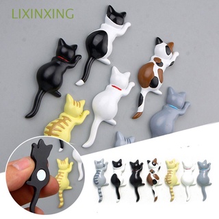 Lixinxing DIY pegatina de nevera lindo ganchos imán 3D fuerte magnético creativo de dibujos animados multifuncional gato