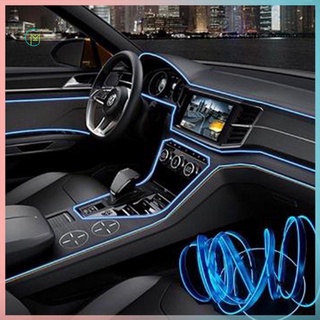 [@ HX] # 3M Tira De Luz Interior Del Coche 12V LED Luces Frías Flexible Neón Auto (2)