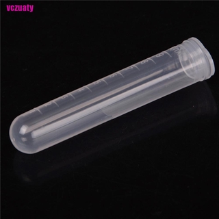 vczuaty 20Pcs 10ml Plastic Centrifuge Lab Test Tube Vial Sample Container with Cap (4)