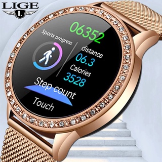 LIGE 2022 Nuevo Reloj Inteligente De Pantalla A Color Mujeres Hombres Full Touch Fitness Tracker Presión Arterial Smartwatch Para Xiaomi