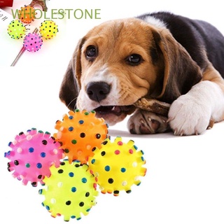wholestone juguete de voz fugas perro bola nuevo sonido cachorro spikey diversión alimentación mascota